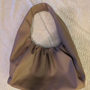 American Apparel Taupe Gathered Hobo Shoulder Bag